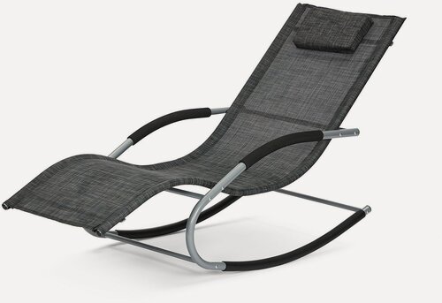 Изображение товара Шезлонг-качалка Hoff Liberal, 63х87х148, цвет серый/тёмно-серый