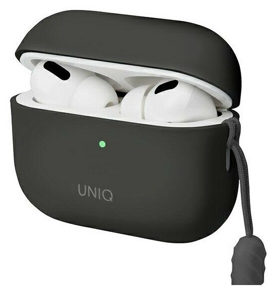 Uniq для Airpods Pro 2 чехол LINO Liquid silicone Grey