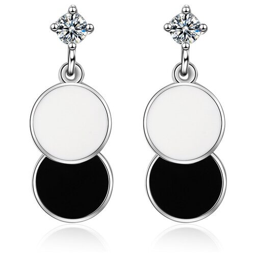 Серьги гвоздики с посеребрением, бижутерия