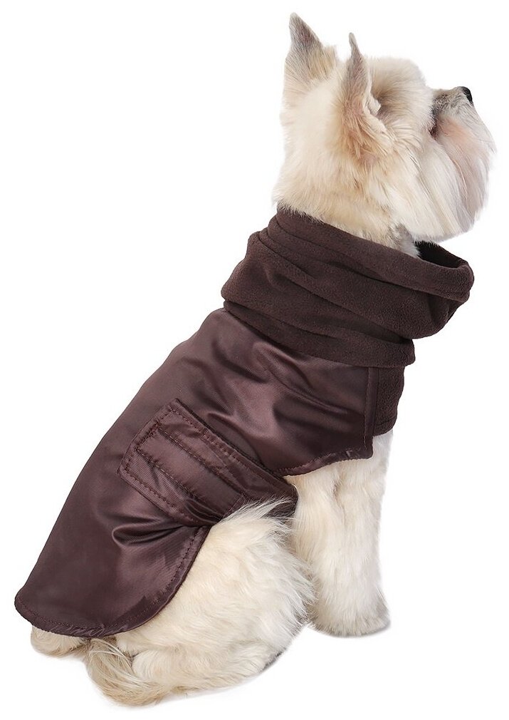 Попона для собак Монморанси "Попона с горлом", цвет: коричневый, размер XS, по спинке 23см - фотография № 4
