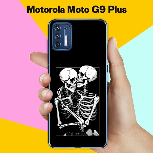 Силиконовый чехол на Motorola Moto G9 Plus Скелеты / для Моторола Мото Джи9 Плюс силиконовый чехол на motorola moto g9 plus много котов для моторола мото джи9 плюс