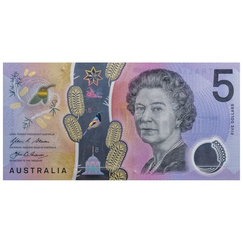 Банкнота Банк Австралии 5 долларов 2016 года клуб нумизмат банкнота 25 сентаво мексики 1878 года банк пагара