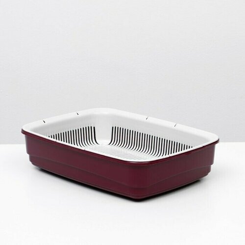 Лоток большой с сеткой Atlantis Стандарт 42 х 31 х 10 см красный 940₽