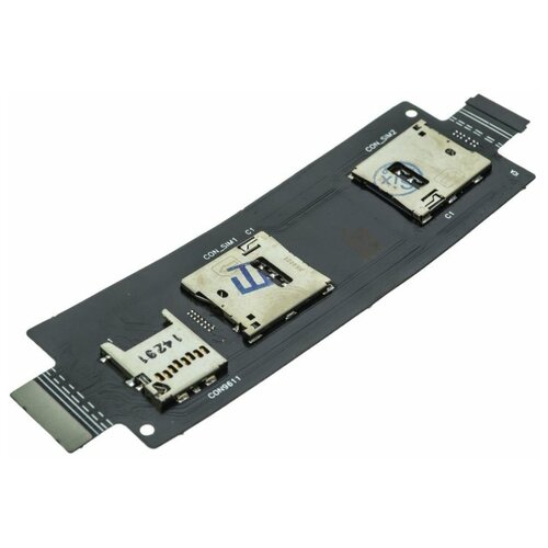 Шлейф для Asus ZenFone 2 (ZE550ML/ZE551ML) + разъемы сим + считыватель карты памяти