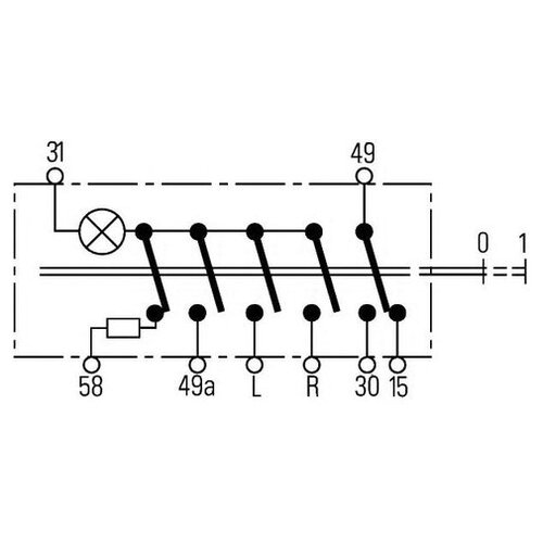 Кнопка Аварийной Сигнализации HELLA арт. 6HH004175-021