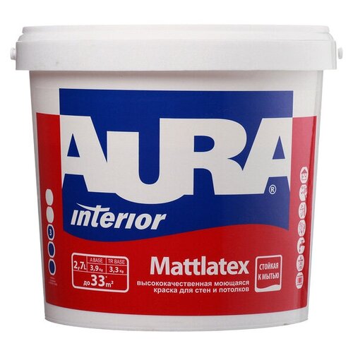 Краска акриловая Aura Interior Mattlatex матовая бесцветный 2.7 л 2.7 кг