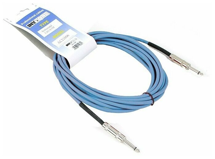Invotone ACI1001/B - инструментальный кабель, 6.3 mono Jack-6.3 mono Jack 1 м (синий)