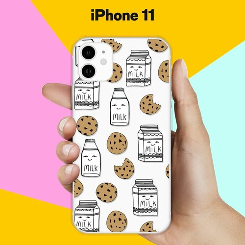 Силиконовый чехол Молоко и печеньки на Apple iPhone 11