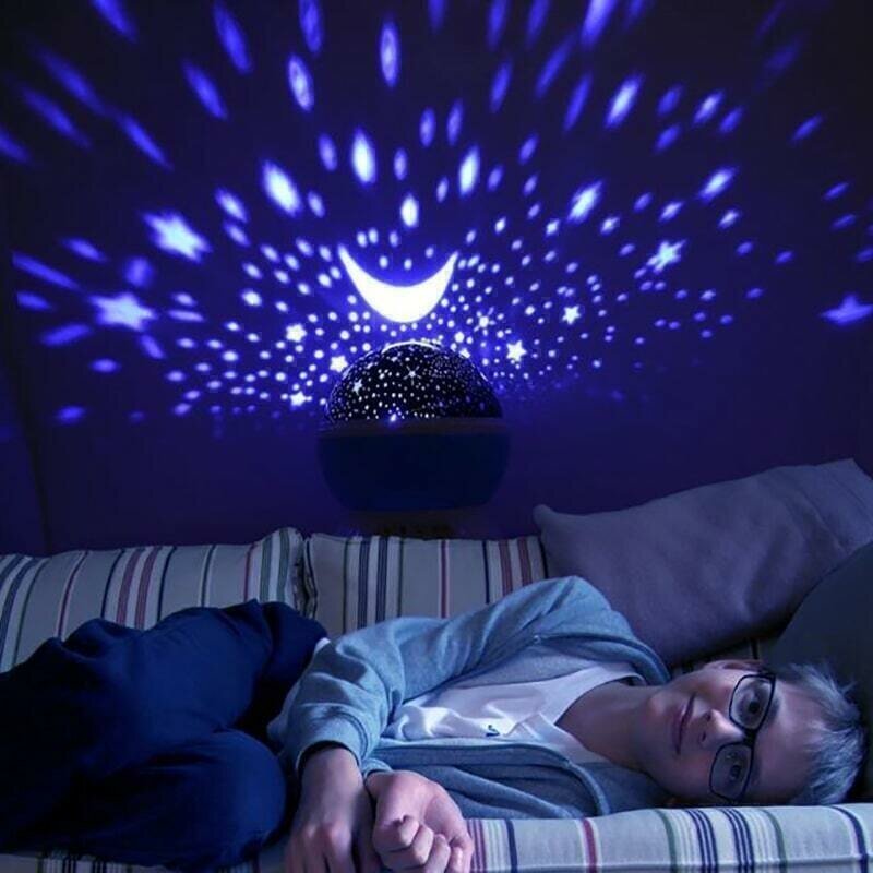 Лампа-ночник звёздное небо Star master, фиолетовый - фотография № 16