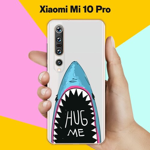 Силиконовый чехол Акула на Xiaomi Mi 10 Pro силиконовый чехол на xiaomi mi 10 pro сяоми ми 10 про львиный стыд