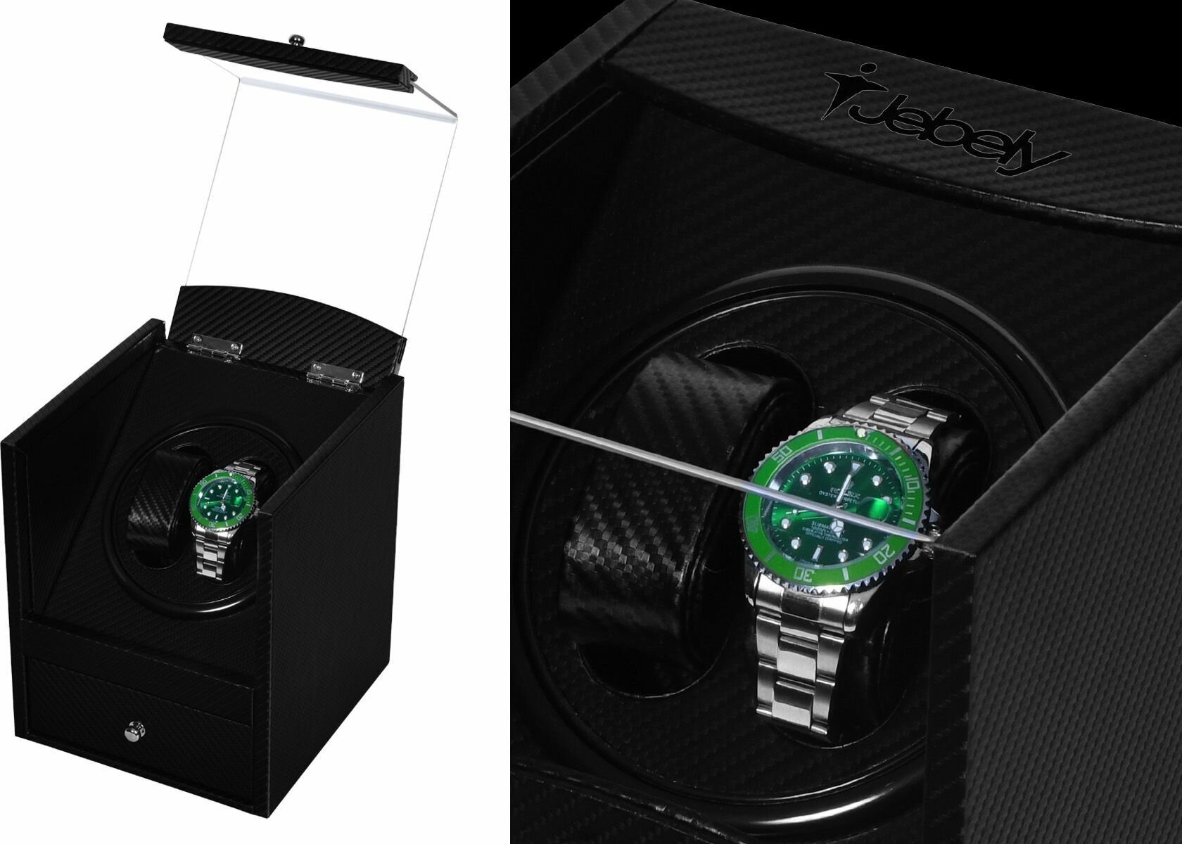 Шкатулка для автоподзавода 2-x часов Jebely (виндер для завода часов ...