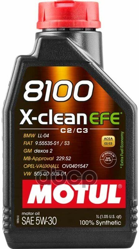 MOTUL Масло Моторное Motul 8100 X-Clean Efe 5w-30 1 Л 111687