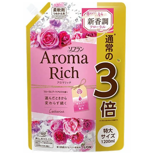 LION Кондиционер для белья аромат катрин Aroma Rich Catherine, МУ с крышкой 1200 мл