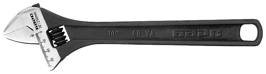 Ключ разводной, 250 мм, CrV Барс 15506