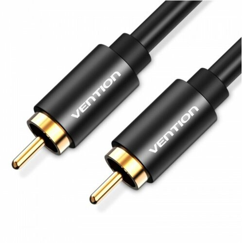 Кабель RCA M - RCA M, 1m Vention VAB-R09-B100 черный кабель vention аудио rca m rca m 1м чёрный кабель vention rca m rca m 1 м vab r09 b100