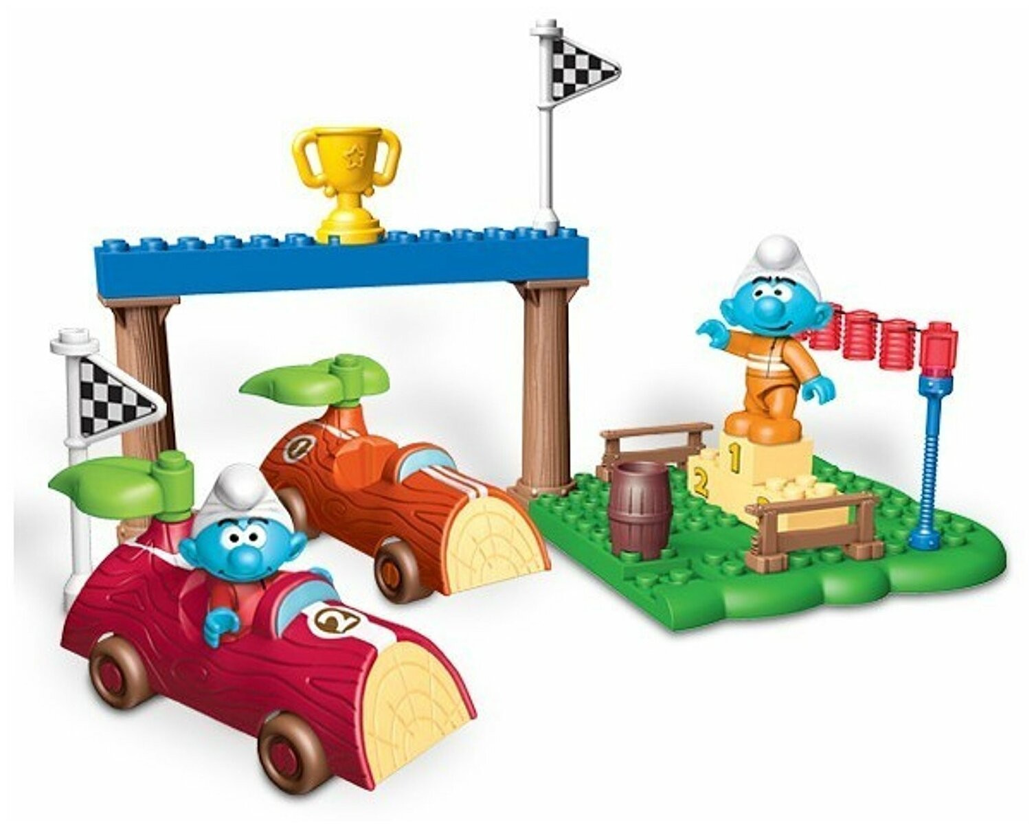 Игровой набор Mega Bloks Смурфики Гонщики - фото №2