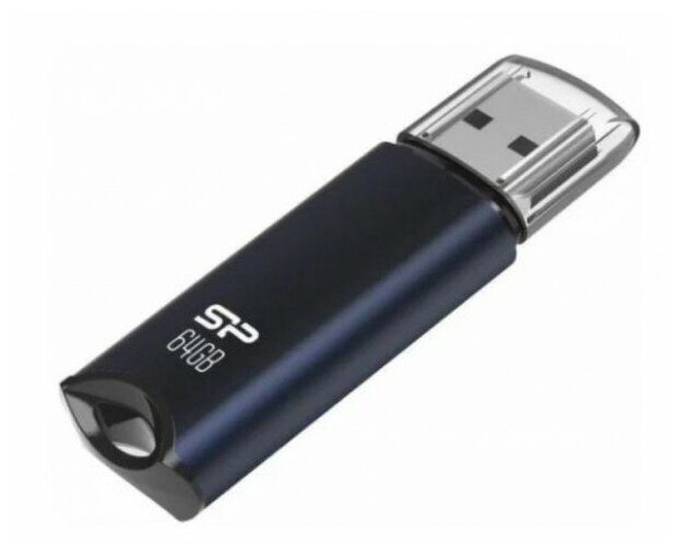 Накопитель USB 3.2 64GB Silicon Power Marvel M02, синий - фото №4