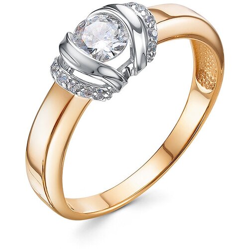фото Золотое кольцо кюз del'ta d1101947 с фианитом diamant-online
