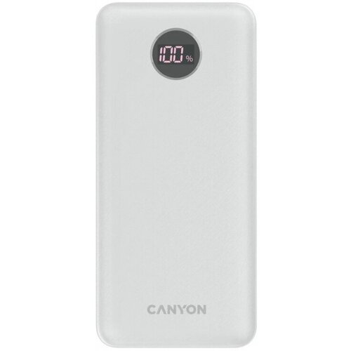 внешний аккумулятор baseus qpow digital display quick charging power bank 20000mah 22 5w with type c cable white ppqd i02 CANYON PB-2002 Power bank 20000mAh Li-poly battery, Input Type-C 5V3A,9V2A,18W , Output Type-C:5V3A,9V2.2A,12V1.5A,20W, Output USBA1/USBA2:5V3A,5V/4