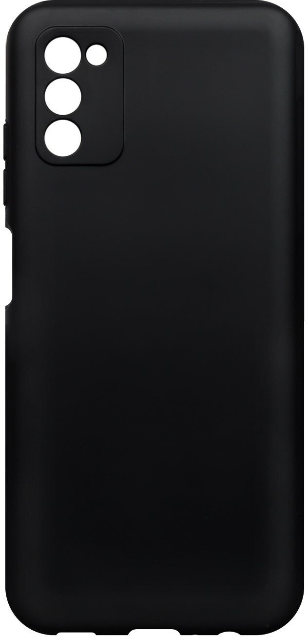 Силиконовый чехол TPU матовый для Samsung A03S черный