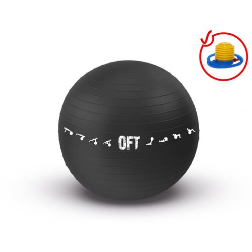 мячи original fittools гимнастический мяч 75 см ft gbpro Original FitTools FT-GBPRO-75BK черный 75 см 1.5 кг