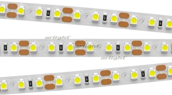 Лента RT 2-5000 12V Warm3000 2x (3528, 600 LED, LUX) (arlight, 9.6 Вт/м, IP20)