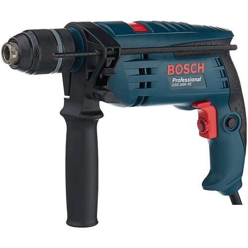 Ударная дрель BOSCH GSB 1600 RE (БЗП) коробка, 701 Вт