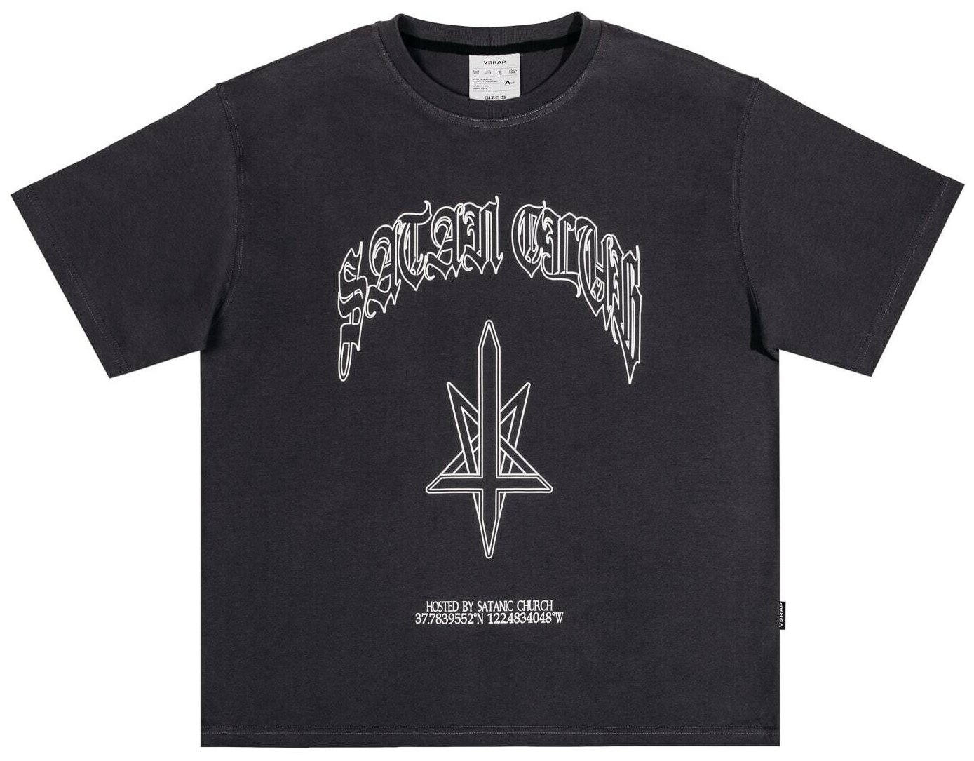 Футболка "Satan Club" grey от CMH & VSRAP 