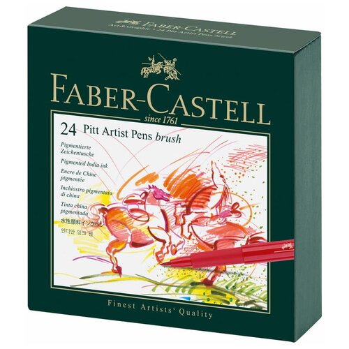 фото Набор капиллярных ручек faber-castell "pitt artist pen brush" ассорти, 24шт., студийная коробка faber castell