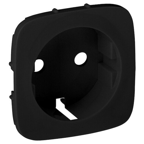 фото Лицевая панель для силовой розетки 2к+з с зажимами 6кв.мм. цвет антрацит. legrand valena allure(легранд валена алюр). 755258