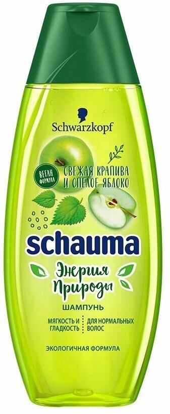 Шаума / Schauma - Шампунь для нормальных волос Энергия природы свежая крапива и спелое яблоко 400 мл