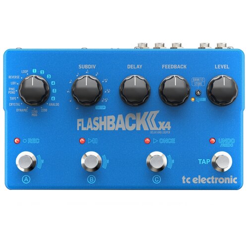 TC Electronic Педаль Flashback 2 X4 Delay 1 шт. tc electronic flashback 2 x4 delay педаль эффекта задержки delay с функцией toneprint и лупером