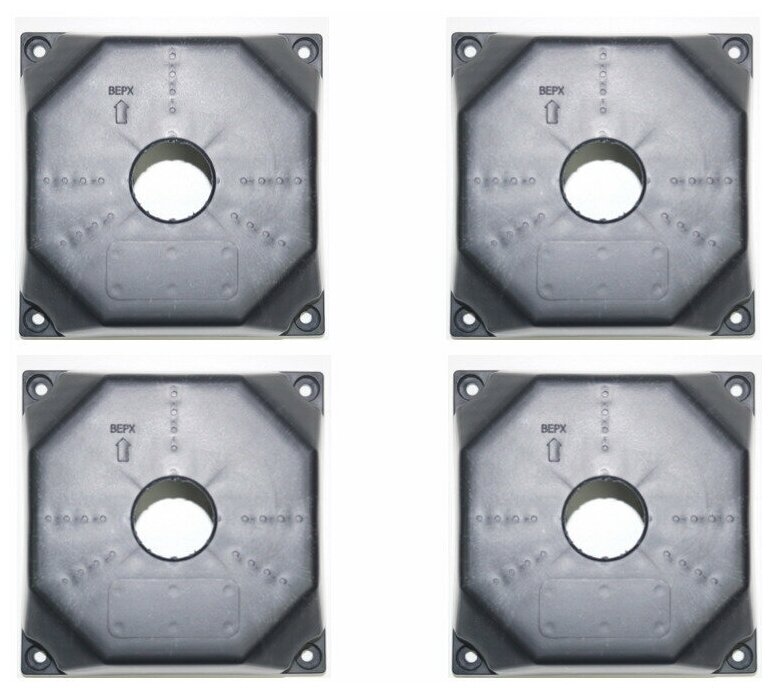 Монтажная коробка для камер видеонаблюдения 4 штуки (черные)