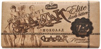 Шоколад Спартак горький 72% какао, 90 г