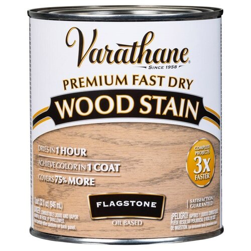 Varathane Premium Fast Dry Wood Stain тонирующее прозрачное масло для дерева (камень плитняк, 0,946 л)