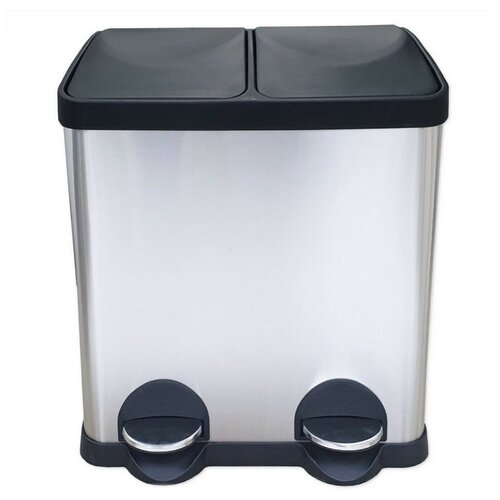 Klimi 10230-11 Педальная урна с двумя отсеками для раздельного сбора мусора