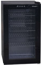 Шкаф холодильный винный со стеклом COOLEQ TBC-65 черный, барный холодильник, однокамерный, мини холодильник
