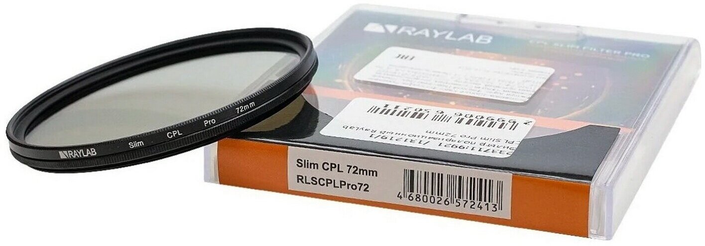 Светофильтр Raylab CPL Slim 72mm