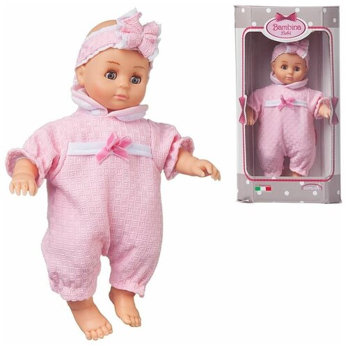 Кукла DIMIAN, Bambina Bebe, Пупс в текстурном розовом костюмчике, 20 см, 1 шт куклы и одежда для кукол dimian кукла пупс bambina bebe 40 см