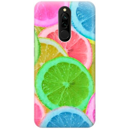 фото Ультратонкий силиконовый чехол-накладка для xiaomi redmi 8 с принтом "разноцветные лимоны" gosso