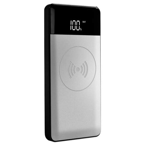 Внешний аккумулятор с беспроводной зарядкой Hoox Aura 10000 серебро 191000₽
