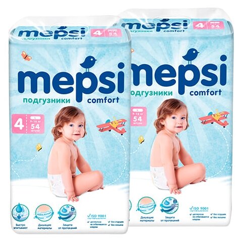 Mepsi подгузники Comfort, 54 шт., 2 уп.