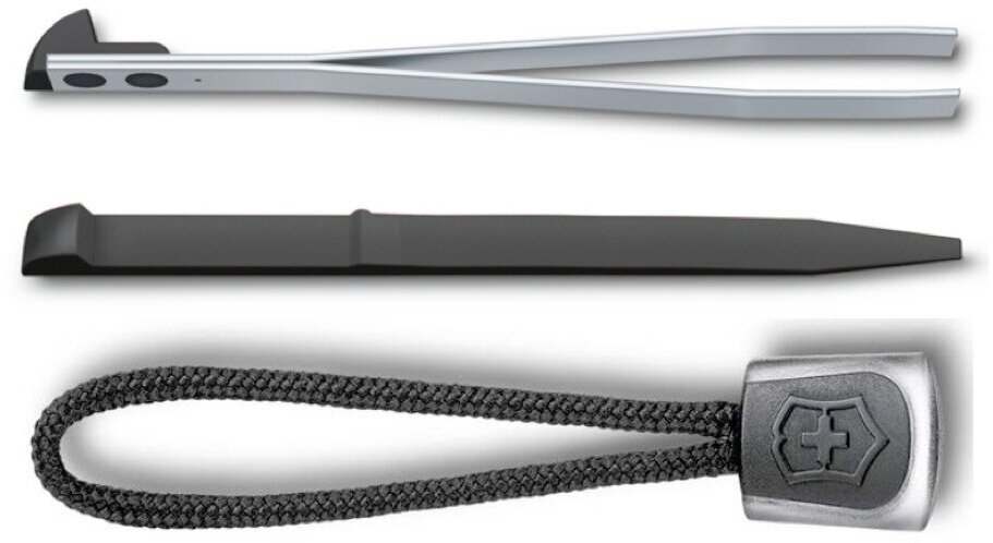 Темляк 65 мм, пинцет и зубочистка для перочинных ножей 58 мм, 65 мм и 74 мм Victorinox чёрный