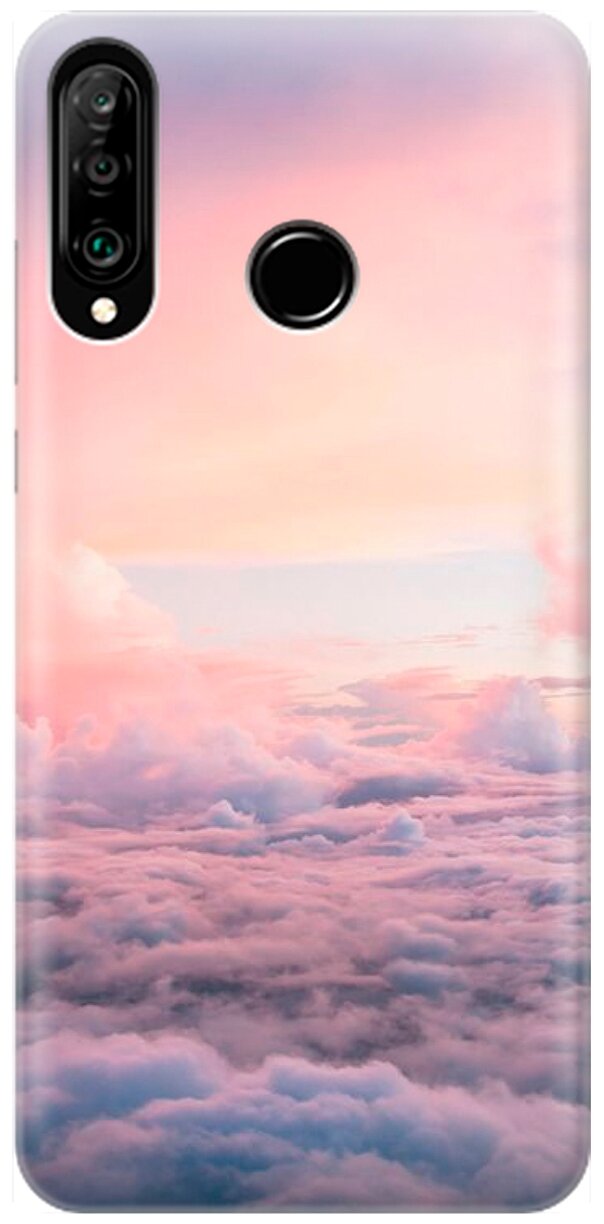 Ультратонкий силиконовый чехол-накладка для Huawei P30 Lite / Honor 20S / Honor 20 Lite с принтом "Высоко над облаками"