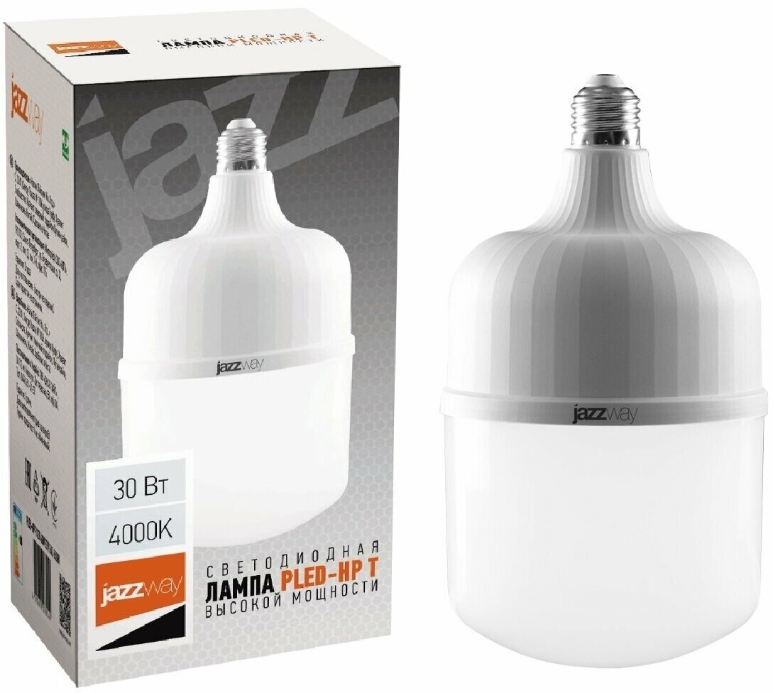 Лампа светодиодная PLED-HP-T100 30Вт 4000К бел. E27 2550лм JazzWay 1038913 - фотография № 3
