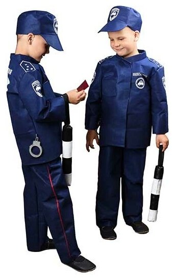 Игровой набор ПК Лидер ДПС 2 (штаны, куртка, кепка, жезл, наручники, удостоверение) (95857)