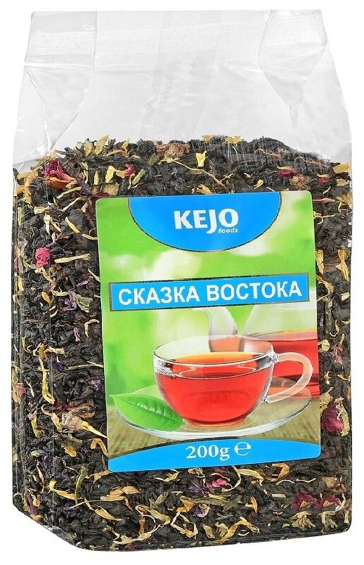 KEJOfoods Чай листовой Сказка Востока, черный 200г - фотография № 1