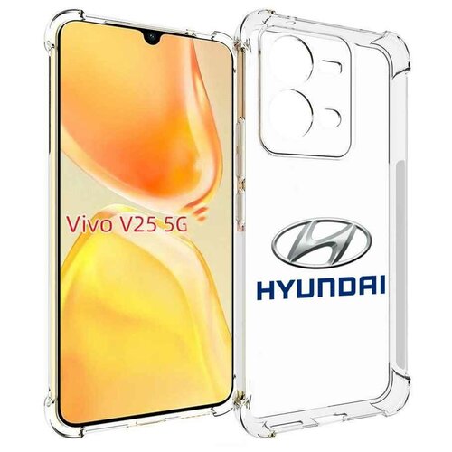 Чехол MyPads hyundai-4 мужской для Vivo V25 5G / V25e задняя-панель-накладка-бампер