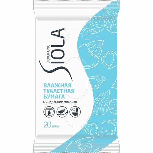 Туалетная бумага Siola Silver Влажная биофлеш 20 шт 216₽