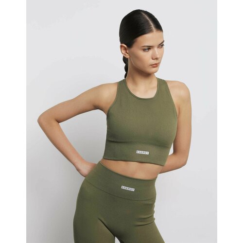 фото Топ спортивный gloria jeans, размер xxs (36-38), хаки